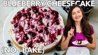 Easy No Bake Blueberry Cheesecake Recipe  Perfect Summer Dessert [upl. by Cicenia]