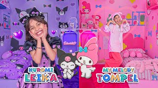 LEIKA KAMAR KUROMI VS TOMPEL MY MELODY 😍 DEKORASI KAMAR SERBA SANRIO [upl. by Eseerehc]