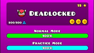 Deadlocked 100 All Coins  Geometry Dash [upl. by Dorman750]