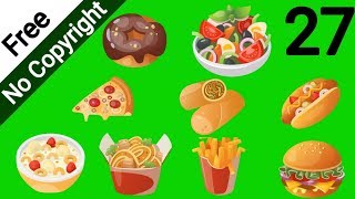 Cooked Foods Green Screen🍔🌮🍜 FREE 😀1080 Resolution No Copyright [upl. by Minardi710]