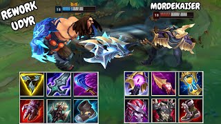 REWORK UDYR vs MORDEKAISER FULL BUILD FIGHTS [upl. by Nemlaz571]