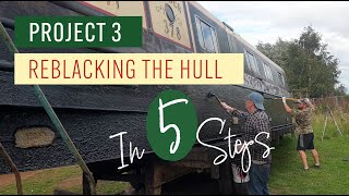 Reblacking my Narrowboat hull in 5 steps [upl. by Mehitable]