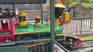 Six Flags Great Escape Storytown Train Runbys 72124 [upl. by Karina965]