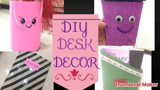 How to decorate your study table for girls 4 ways to an organised desk MISS CREATIVE [upl. by Eiveneg]