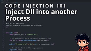 Malware 101 Injection Basics  Dll Injection [upl. by Gnik]