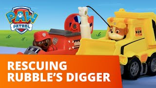 PAW Patrol  Rescuing Rubbles Digger  Toy Pretend Play For Kids [upl. by Kathye938]