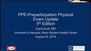 Sports Medicine ECHO Preparticipation Physical Exam Update  82219 [upl. by Karlene720]