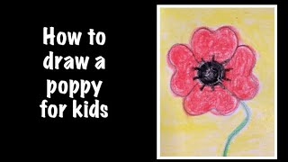 How to Draw a Poppy for Kids [upl. by Vani]