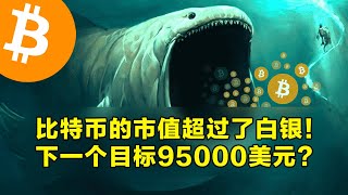 比特币的市值超过了白银！下一个目标95000美元？微策略增持27200枚比特币。  加密货币交易首选OKX [upl. by Munroe]