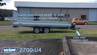 The Variant Universal Trailer 2700 U4  Easy to use tilt with Ramp [upl. by Smallman]