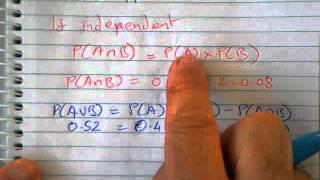 Probability Independence Test [upl. by Ihskaneem]