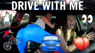 DRIVE WITH ME TWERKING FOR THE BMX TEAM IN SAN DIEGO GETS CAUGHT  ALLY HARDESTY [upl. by Elwaine254]