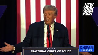 Trump says cops in more danger than ever from Kamalas crime wave as he touts union endorsement [upl. by Matteo829]