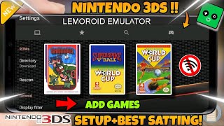 HOW TO SETUP AND ADD GAMES IN LEMUROID EMULATOR🔥STEP BY STEP TOTURIAL [upl. by Mirella653]