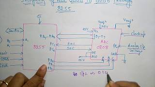 adc interfacing  with 8086 and 8255 [upl. by Radcliffe]