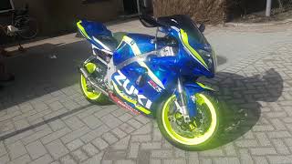 Gsxr SRAD 600 quot98 blue holographic GP replica motorcycle wrap [upl. by Engamrahc]