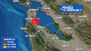 39magnitude earthquake strikes near SFO in Millbrae USGS says [upl. by Onaicnop]