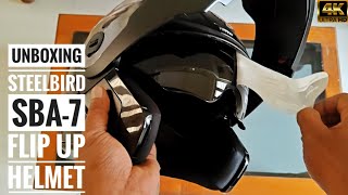 Unboxing Steelbird SBA7 ISI Certified FlipUp Helmet  The best helmet under 2000 [upl. by Akienat]