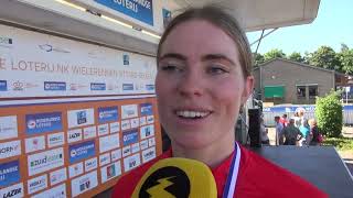 Demi Vollering na NK quotIn het roodwitblauw naar de Tour de France Femmesquot [upl. by Wilkison]