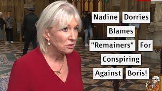 Nadine Dorries Rants About A quotRemainerquot Plot To Remove Boris [upl. by Mehs]