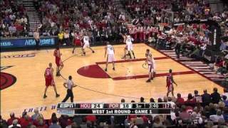 Yao Ming 24 Points vs Blazers Game 1 Playoffs HD 18409 [upl. by Einahpit199]