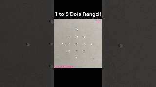 1 to 5 Dots Rangoli Design Freehand Rangoli with Dots Kolam Muggulu rangoli Shorts [upl. by Abla273]