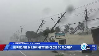 Hurricane Milton gets closer to Florida [upl. by Zoha820]