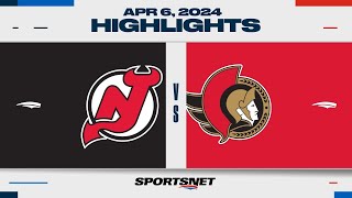 NHL Highlights  Devils vs Senators  April 6 2024 [upl. by Nabois424]