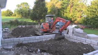 Hitachi Mini Digger prepares a Foundation [upl. by Paolo]