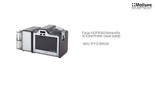 Fargo HDP5000 Retransfer ID Card Printer dual sided P FG 89640 [upl. by Aciretehs]