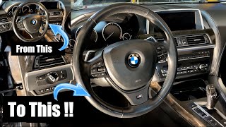 BMW M Sport Steering Trim Retrofit Lifehack [upl. by Wetzel424]