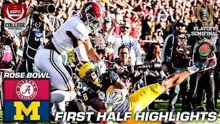 Rose Bowl HALFTIME HIGHLIGHTS Alabama Crimson Tide vs Michigan Wolverines  ESPN College Football [upl. by Hayton484]