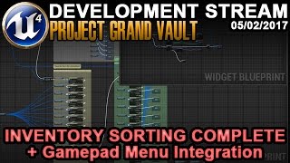 Inventory Sorting Complete  UE4 Game Dev Stream  5022017 [upl. by Ahsiugal]