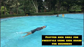 Flutter Kick Drill For Freestyle Using Kick Board  Swim 101  BBMK GTV [upl. by James]