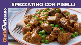 SPEZZATINO CON PISELLI  Ricetta facile [upl. by Gavriella]