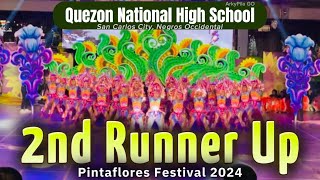 QUEZON NATIONAL HIGH SCHOOL ARENA DANCE PINTAFLORES FESTIVAL 2024 [upl. by Ardiedal]