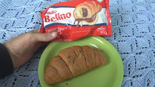 Elka Double Belino Croissant filled with Cocoa Cream amp MilleFeuille Cream 80 g Unboxing and Test [upl. by Fricke791]