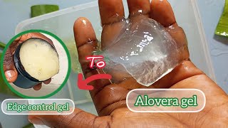 I turned alovera gel into an edge control gel for Natural hair [upl. by Rigdon767]