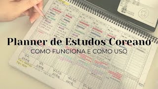 Como funciona o planner de estudos coreano Link para baixar na descrição [upl. by Pepin]