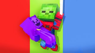 Monster School  Season 2 All Episodes  Zombie Become SpiderMan and CatNap  Minecraft Animation [upl. by Sedinoel]