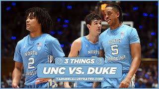 3 Things  UNC Completes Season Sweep Of Duke [upl. by Josiah]