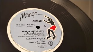 Give A Little Love  Aswad  1988 12quot 45rpm Mango Vinyl Single 1984 Sony PSQ3a Turntable [upl. by Anastatius73]