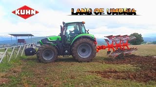 DEUTZ FAHR Agrotron 6160 CShift  Kuhn VariMaster 153  Aratura 2017 [upl. by Bowman]