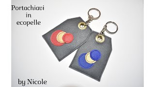 TUTORIAL Portachiavi con solo scarti di tessuto by Mino Nicole [upl. by Cutlor962]