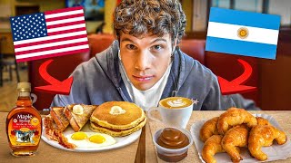 Desayuno en Argentina vs Estados Unidos 🇺🇸 [upl. by Iclehc255]