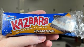 hostess Kazbars chocolate caramel review [upl. by Saidnac543]