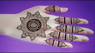 New Stylish back hand mehndi design  Simple mehndi design  মেহেদী ডিজাইন  mehndi designs  mehndi [upl. by Novelia]