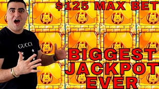 BIGGEST JACKPOT Ever On YouTube For Huff N More Puff  Las Vegas Mega Jackpots [upl. by Intirb861]