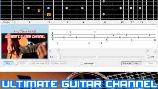 Guitar Solo Tab Any Time At All Beatles [upl. by Akinet711]