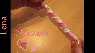 𝗠𝗮𝗰𝗿𝗮𝗺𝗲 with 𝗟𝗲𝗻𝗮 🗝️ Makramee Schlüsselanhänger Wellenknoten 📿 Macrame Spiral Knot Keychain DIY [upl. by Letisha]